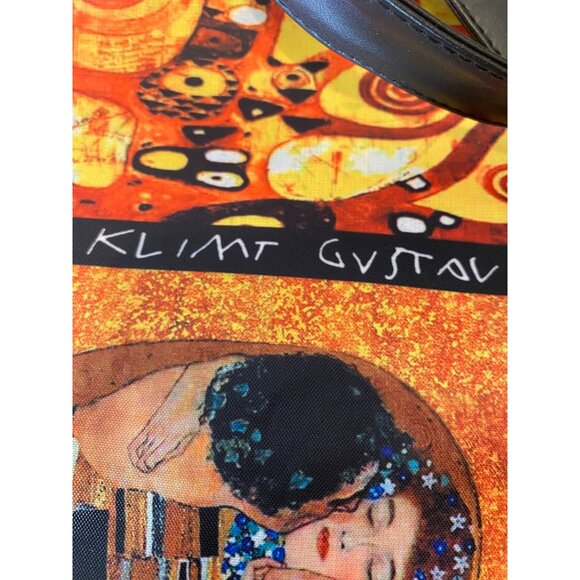 Gustav Klimt Art-Inspired Tote Bag Handles Snaps Closed - Picture 8 of 9